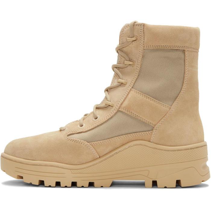 Yeezy Beige Combat Boots in Natural for Men | Lyst