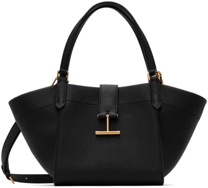 Tom Ford レディース ブラック グレインレザー スモール トートバッグ 