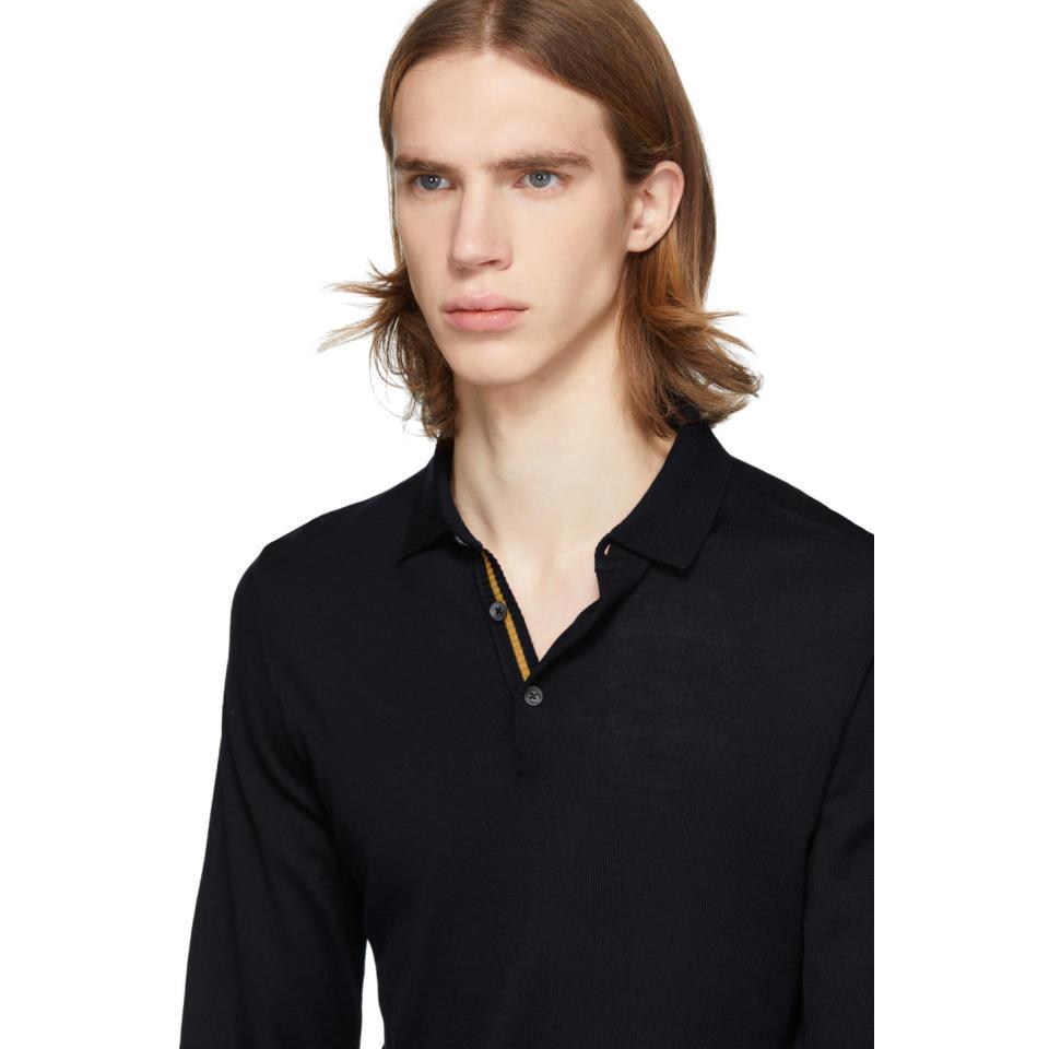 hugo boss merino wool polo shirt