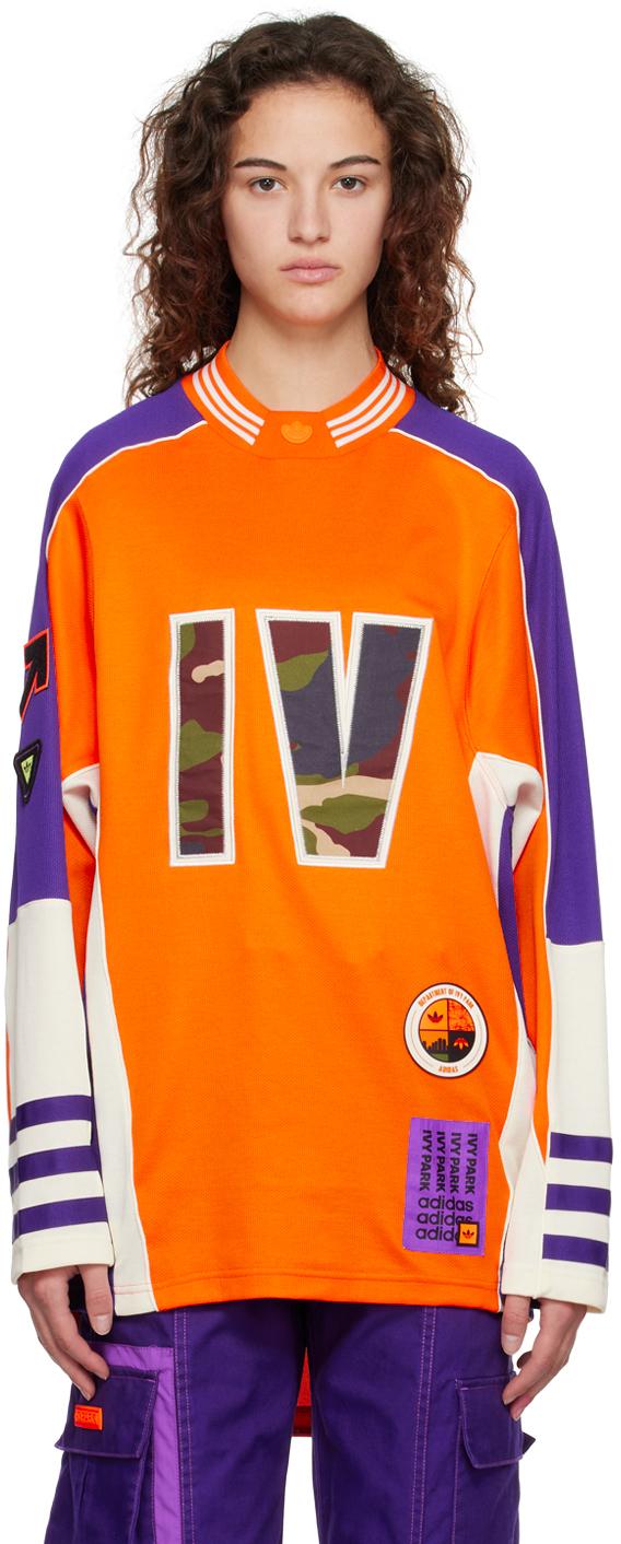 adidas Orange Jersey Long Sleeve T-shirt | Lyst Canada