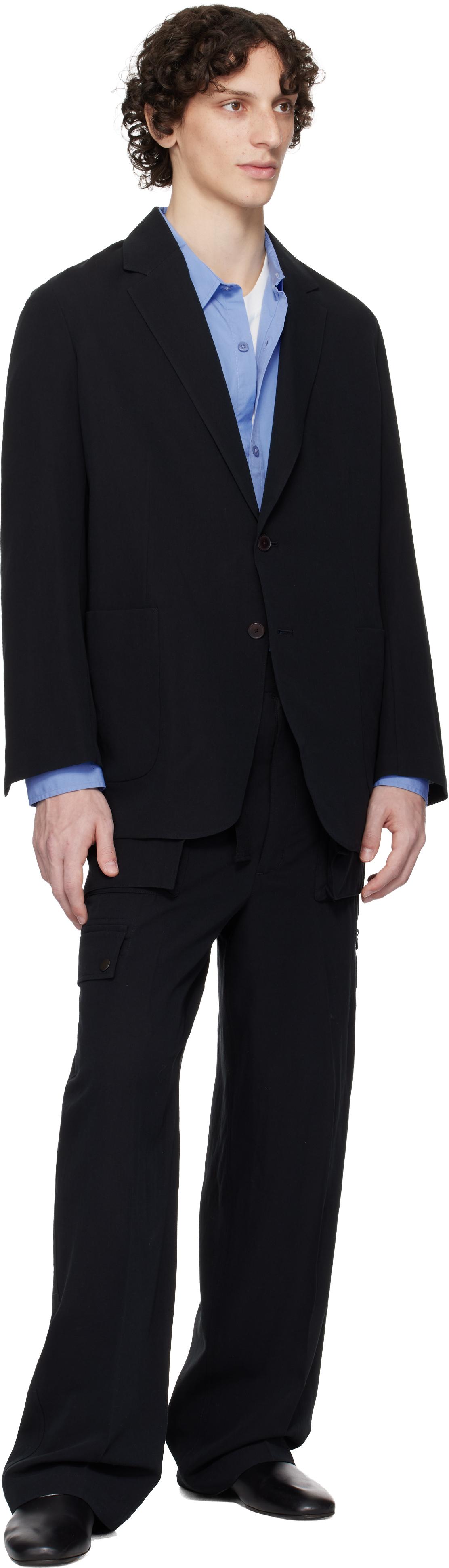 AURALEE Light Cotton Wool Viyella Cargo Pants in Black for Men | Lyst