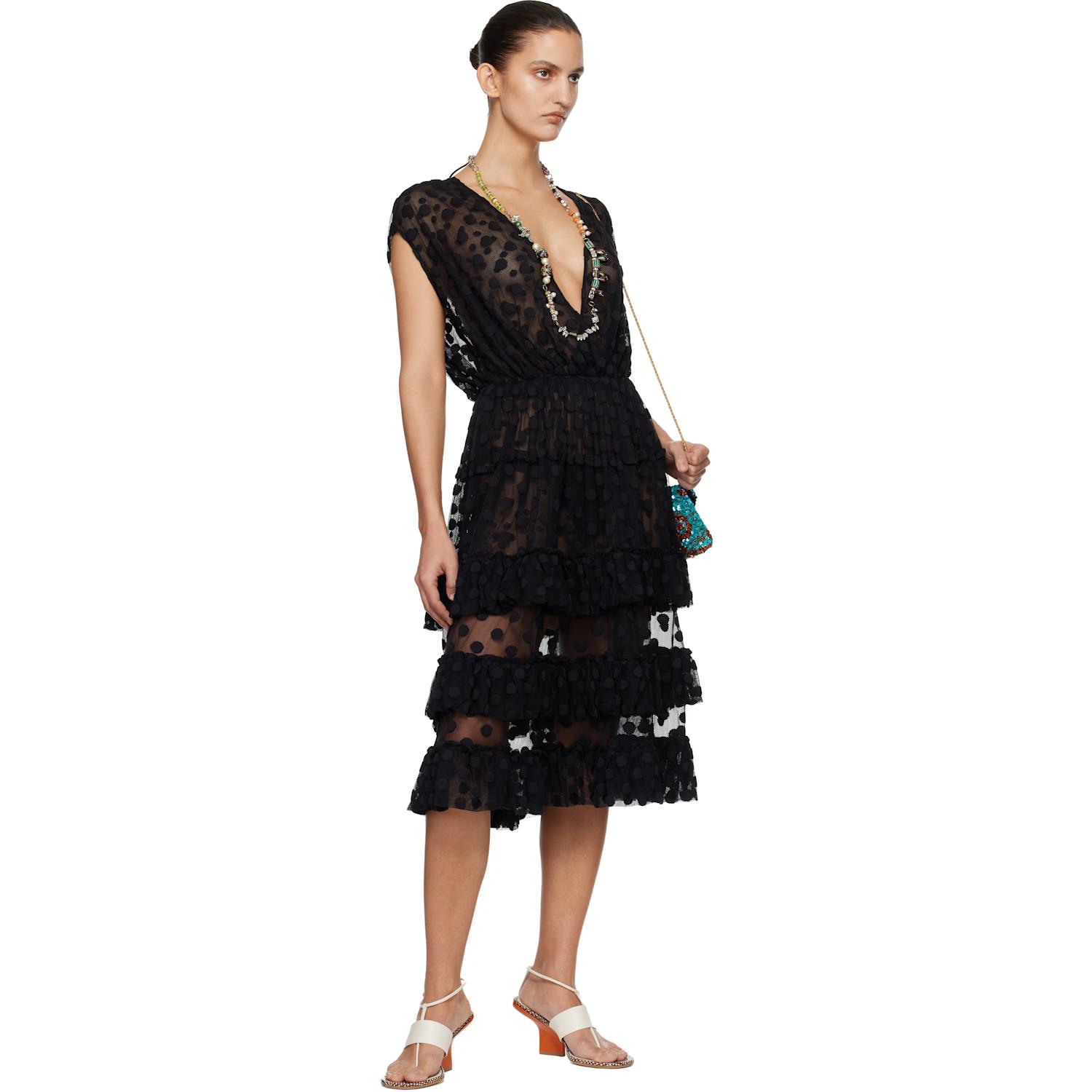 DRIES VAN NOTEN 名作フリル ワンピース レディース Dries Van Noten ワンピース | オンラインセールは最大80