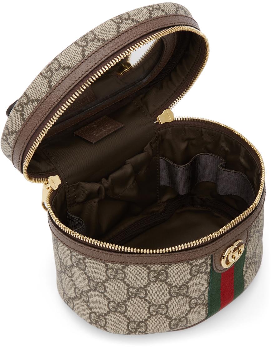 Gucci Beige gg Supreme Ophidia Cosmetic Case in Gray | Lyst
