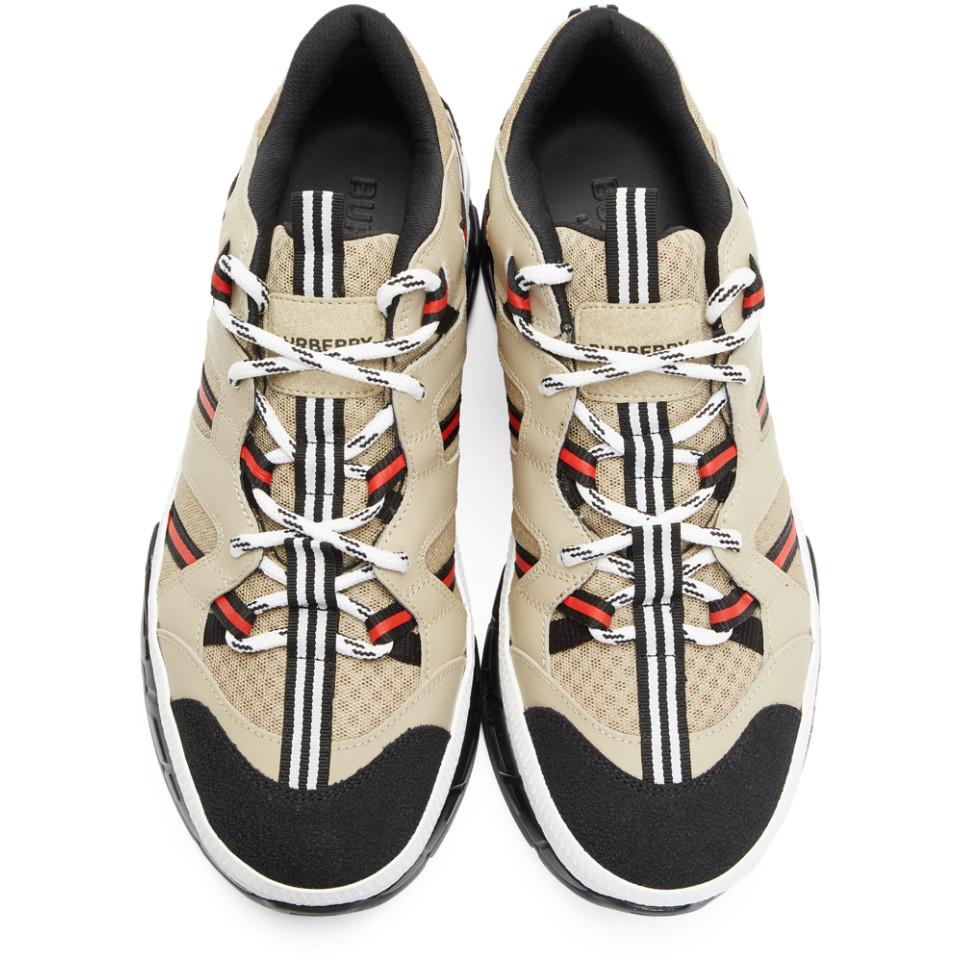 Men’s Burberry RS5 Mixed-Media Leather Sneakers. Luxury Athletic Trainers. Men main image 2