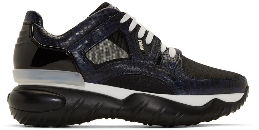 fendi suede trim sneaker