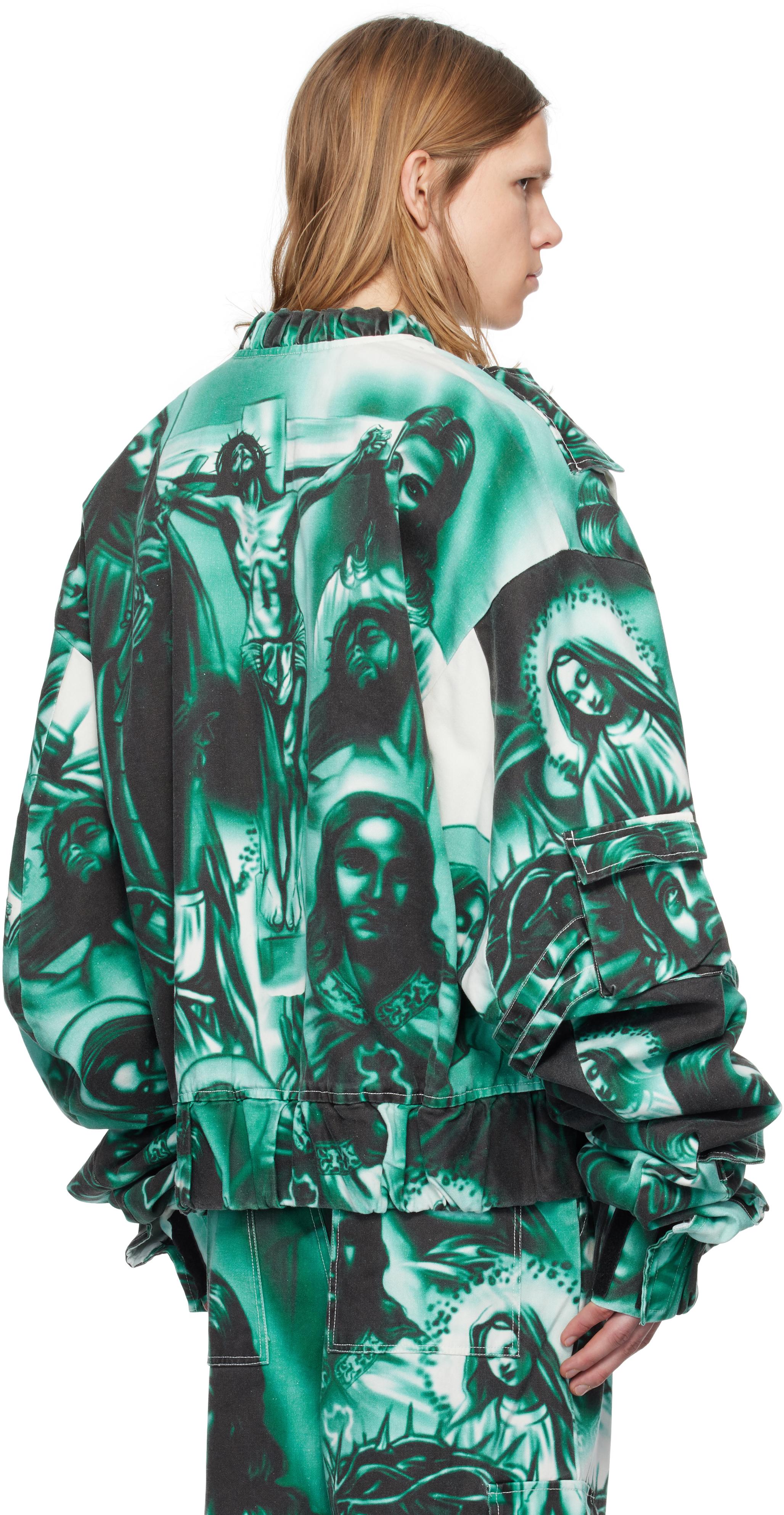 Gerrit Jacob Oversized Denim Jacket in Green for Men | Lyst UK