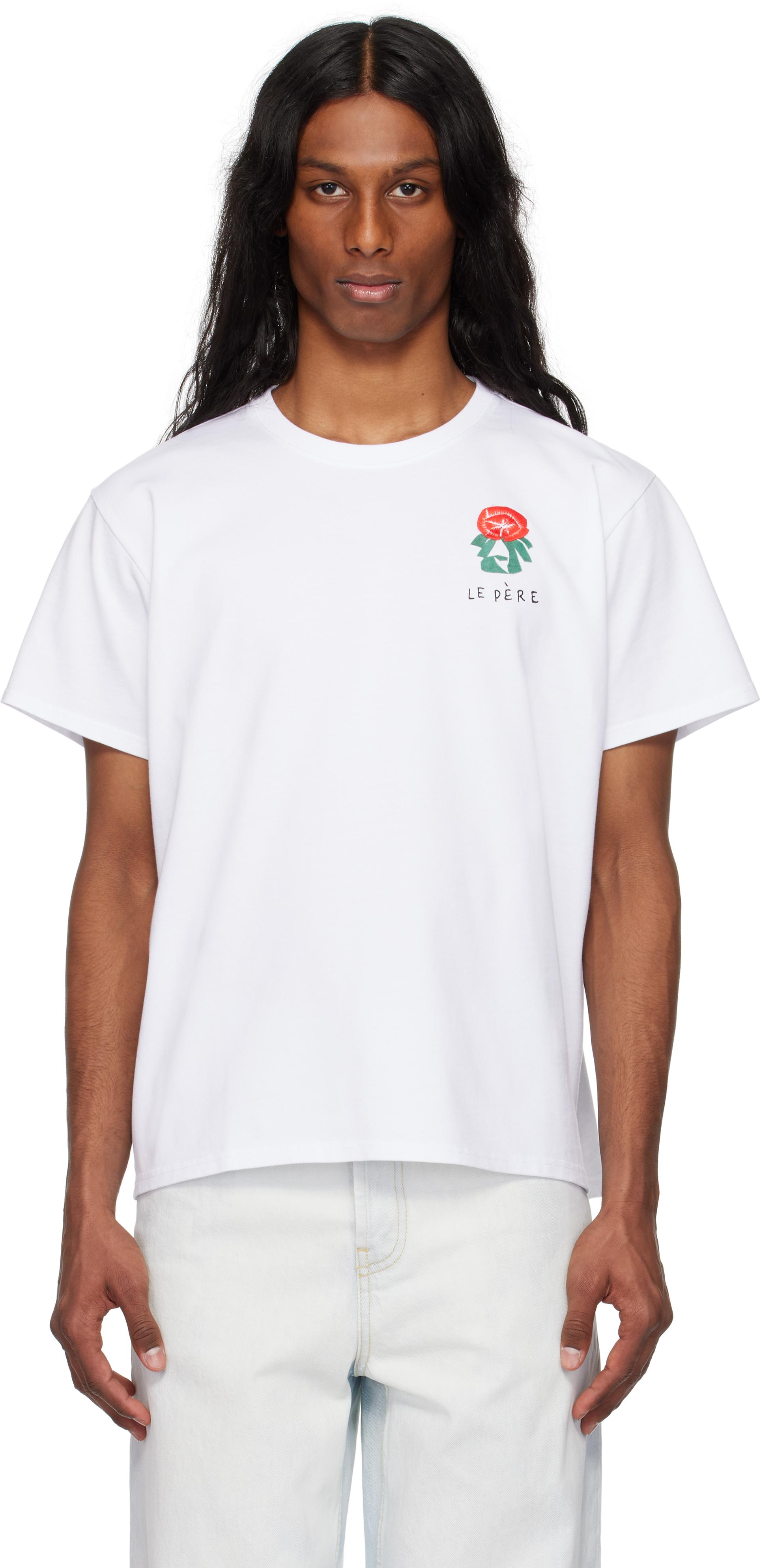 【関税込み】le PERE ホワイト Honcho リンガーTシャツ 242215M213003_1.jpg