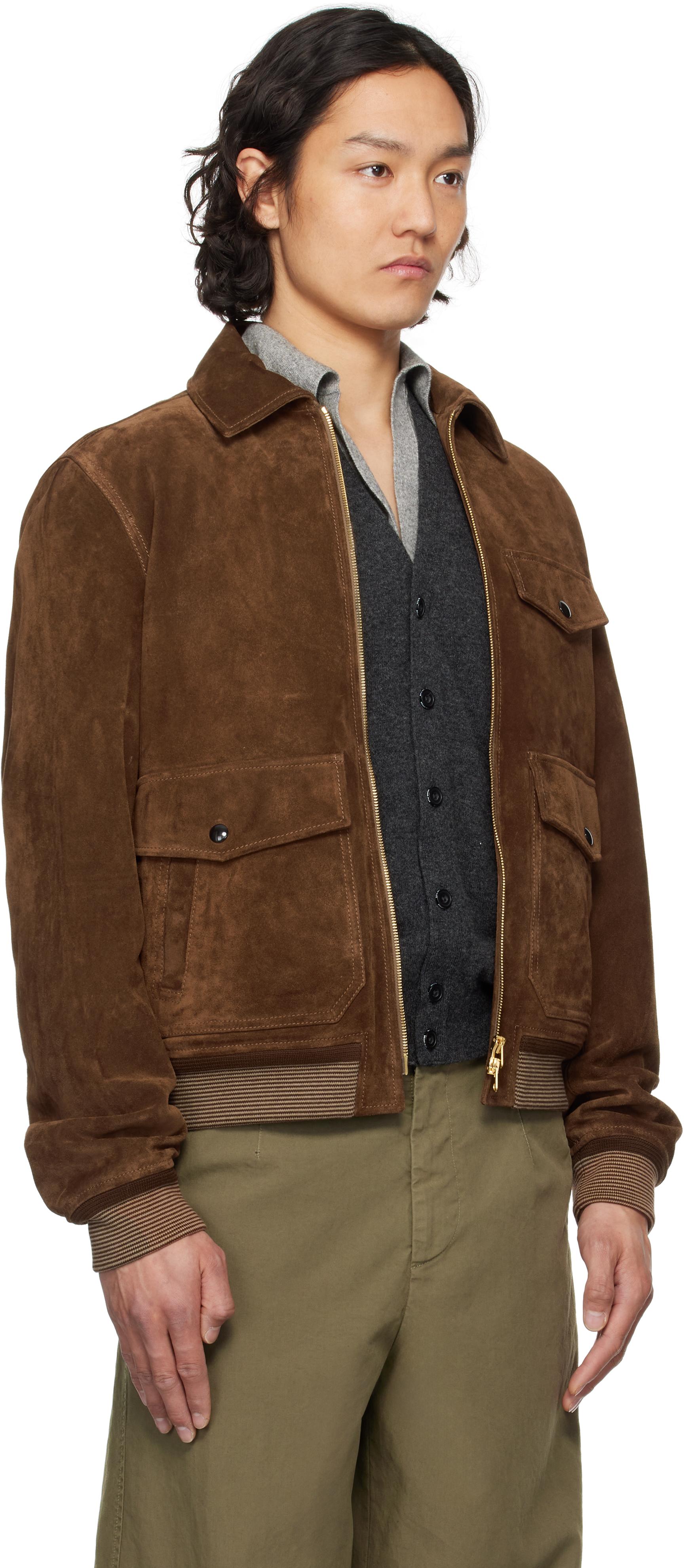 h*o様 dior type A-2 suede leather The Caramel Suede A-2 Bomber Jacket – Drakes US
