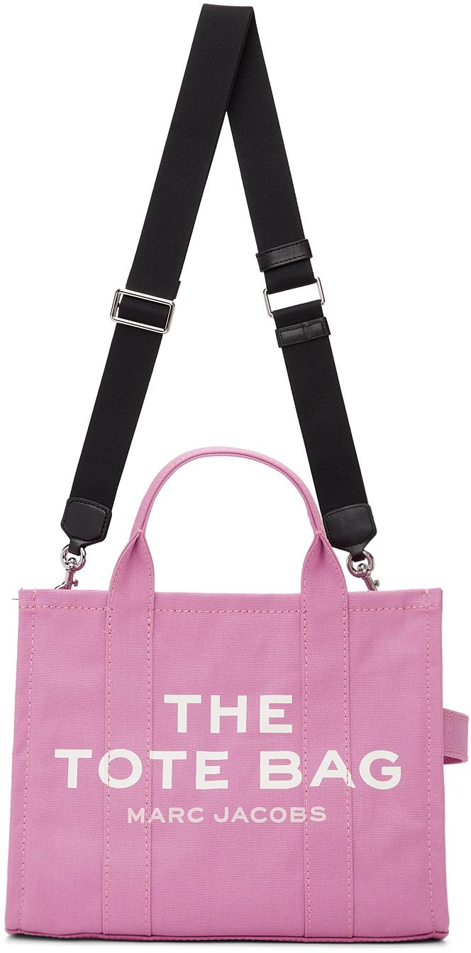 MARC JACOBS Cotton Canvas Small The Traveler Tote Bag Pink 929156