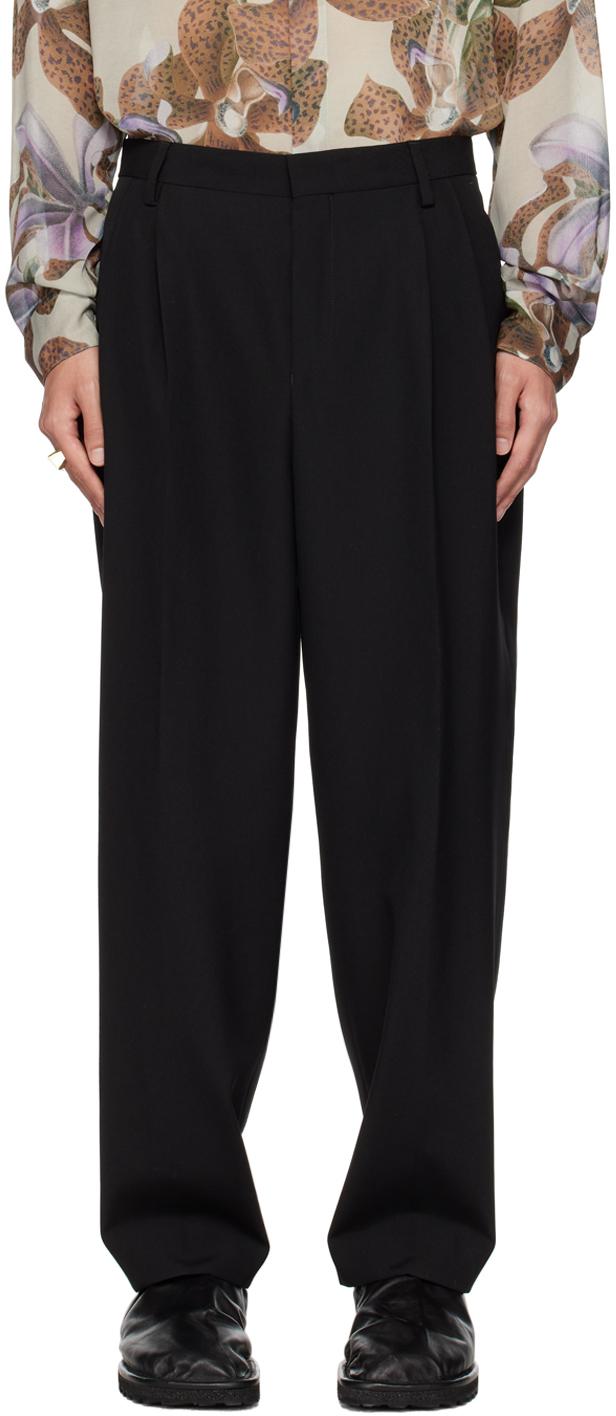 DRIES VAN NOTEN タックパンツ スラックス