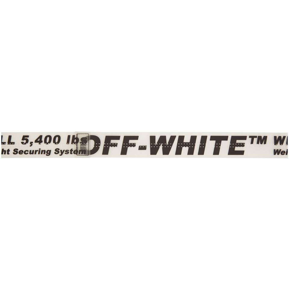 Off-White c/o Virgil Abloh Black And Transparent Rubber Industrial Belt