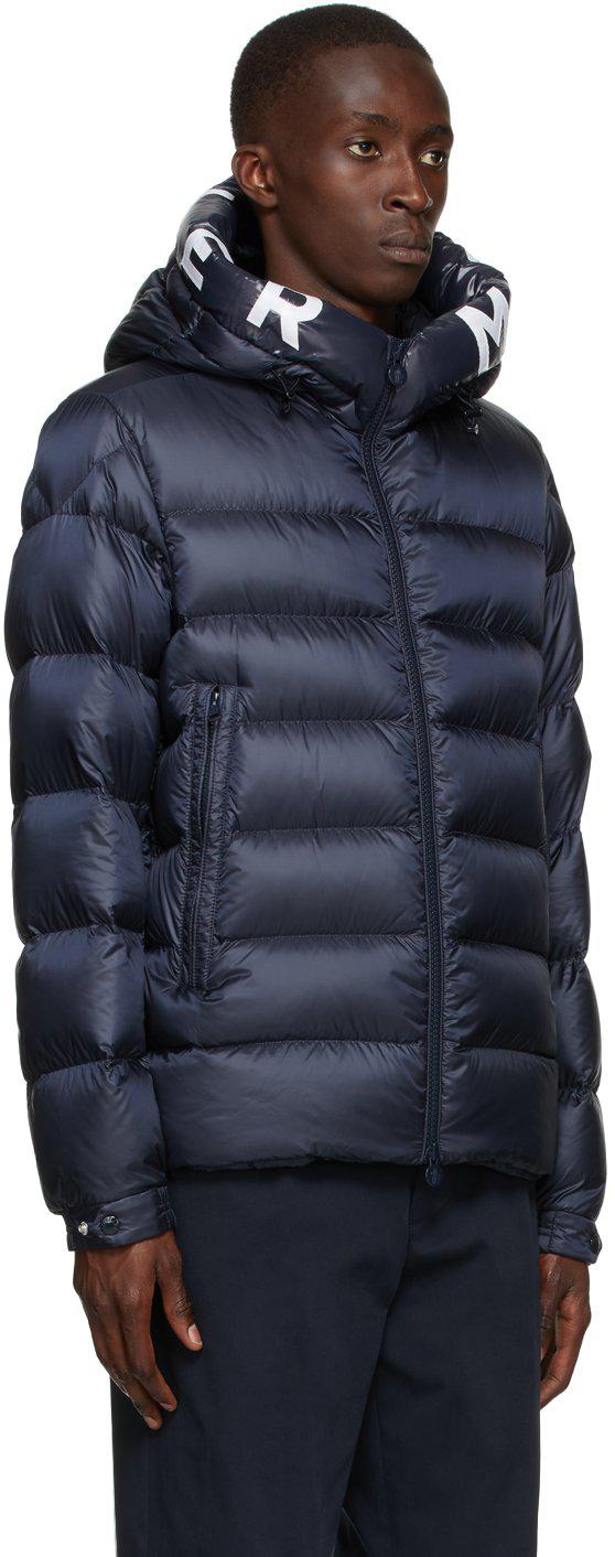 Moncler Navy Down Salzman Jacket in Blue for Men | Lyst Australia