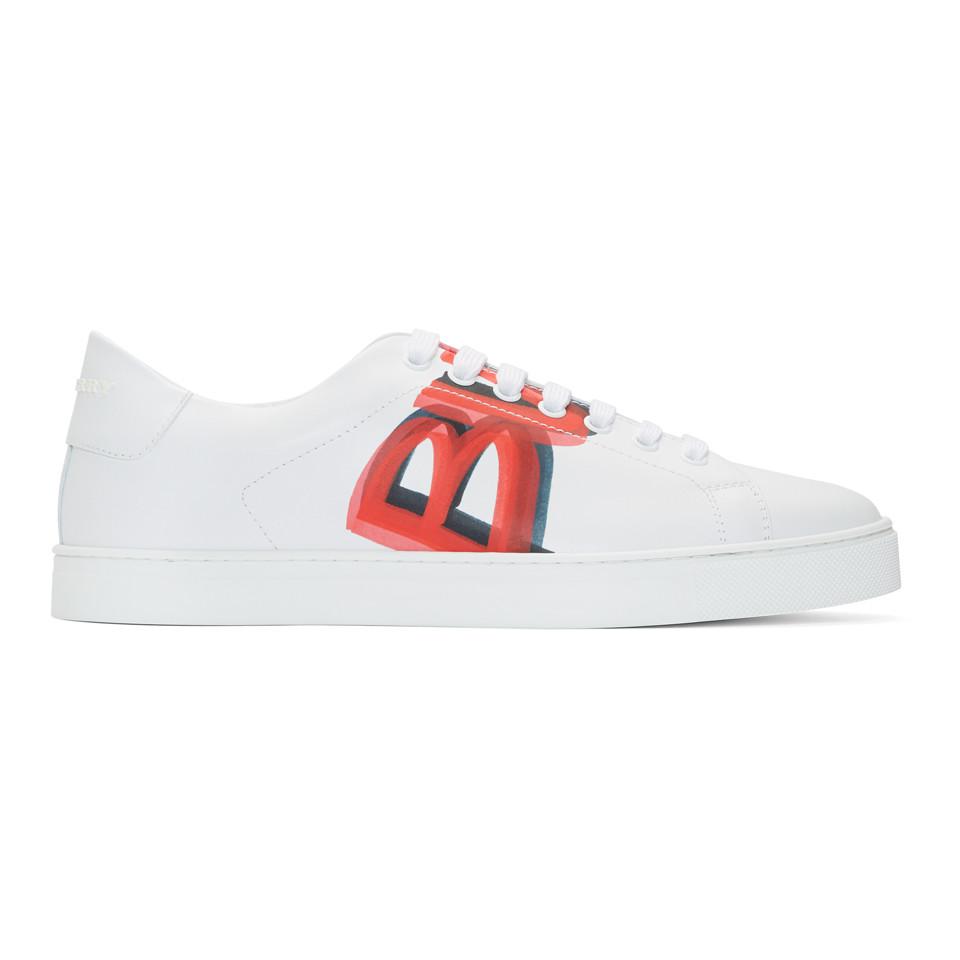 red and white burberry sneakers