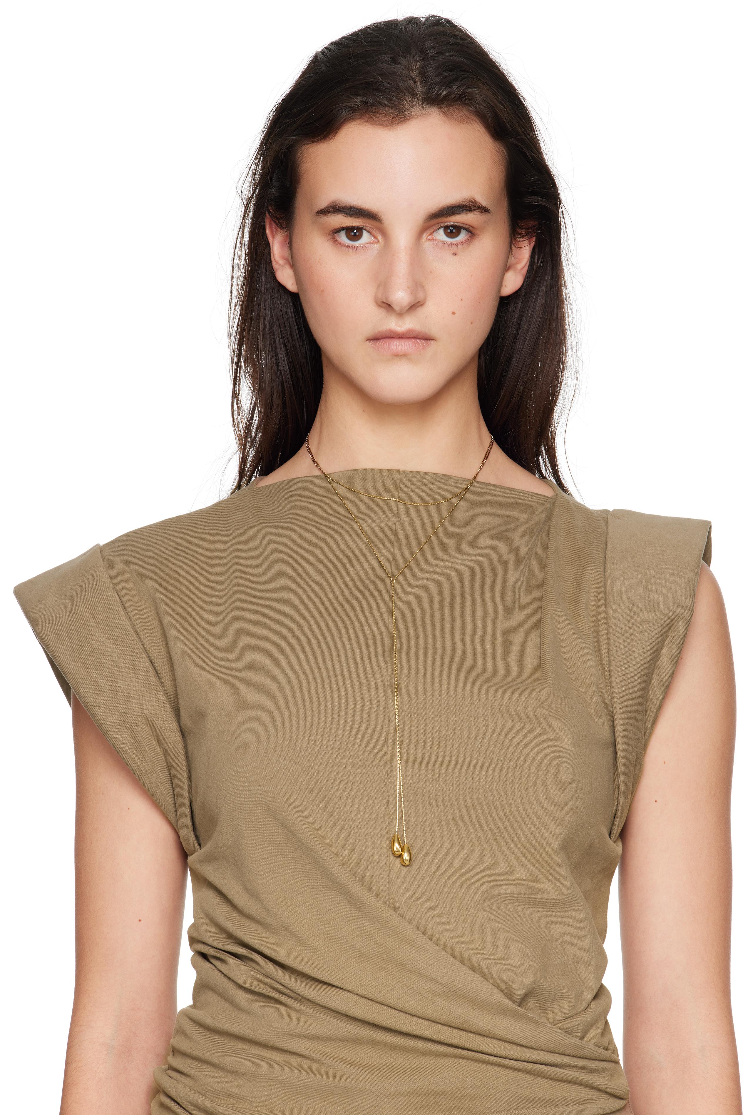 Isabel Marant レディース ブラック ゴールド Shiny Day ネックレス 