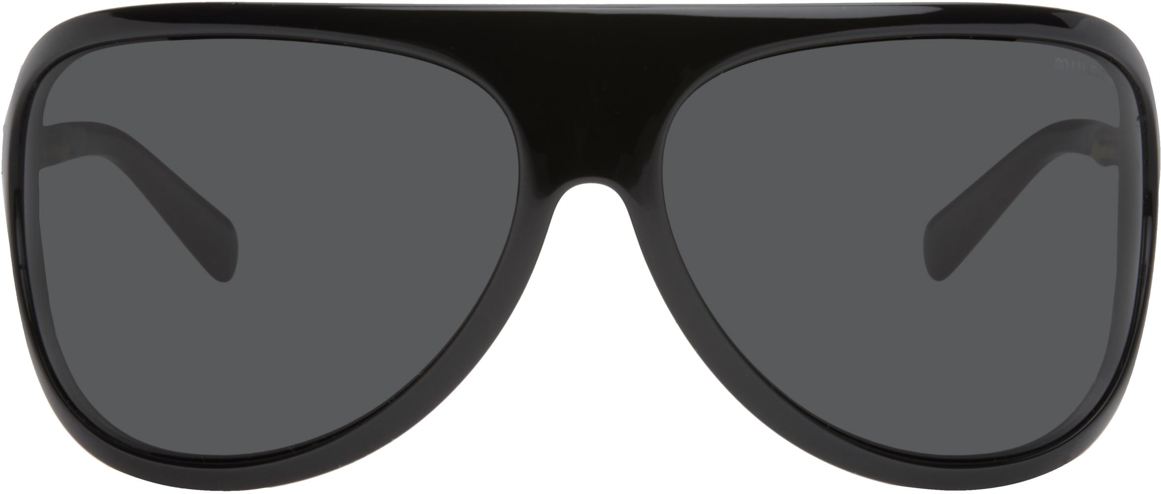 Miu Miu Miu Enigme Sunglasses in Black | Lyst