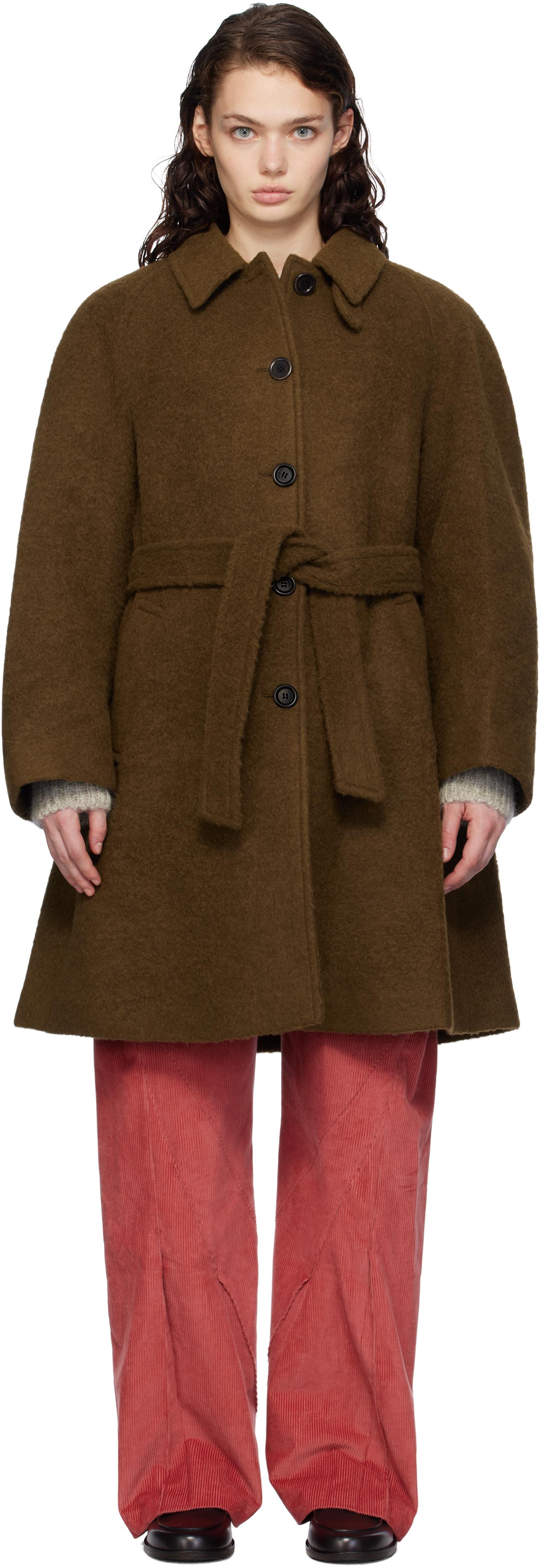 Amomento Alpaca Raglan Coat in Black | Lyst