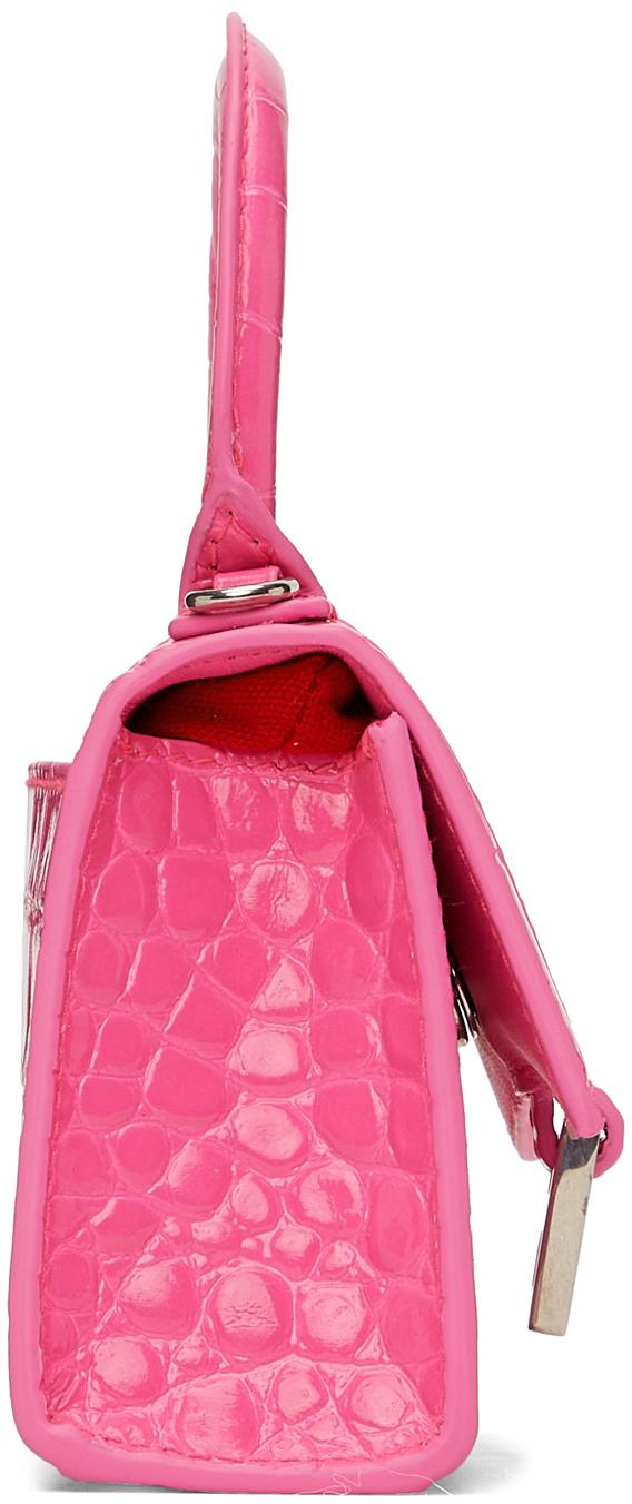 Balenciaga Pink Mini Croc Hourglass Bag – BlackSkinny