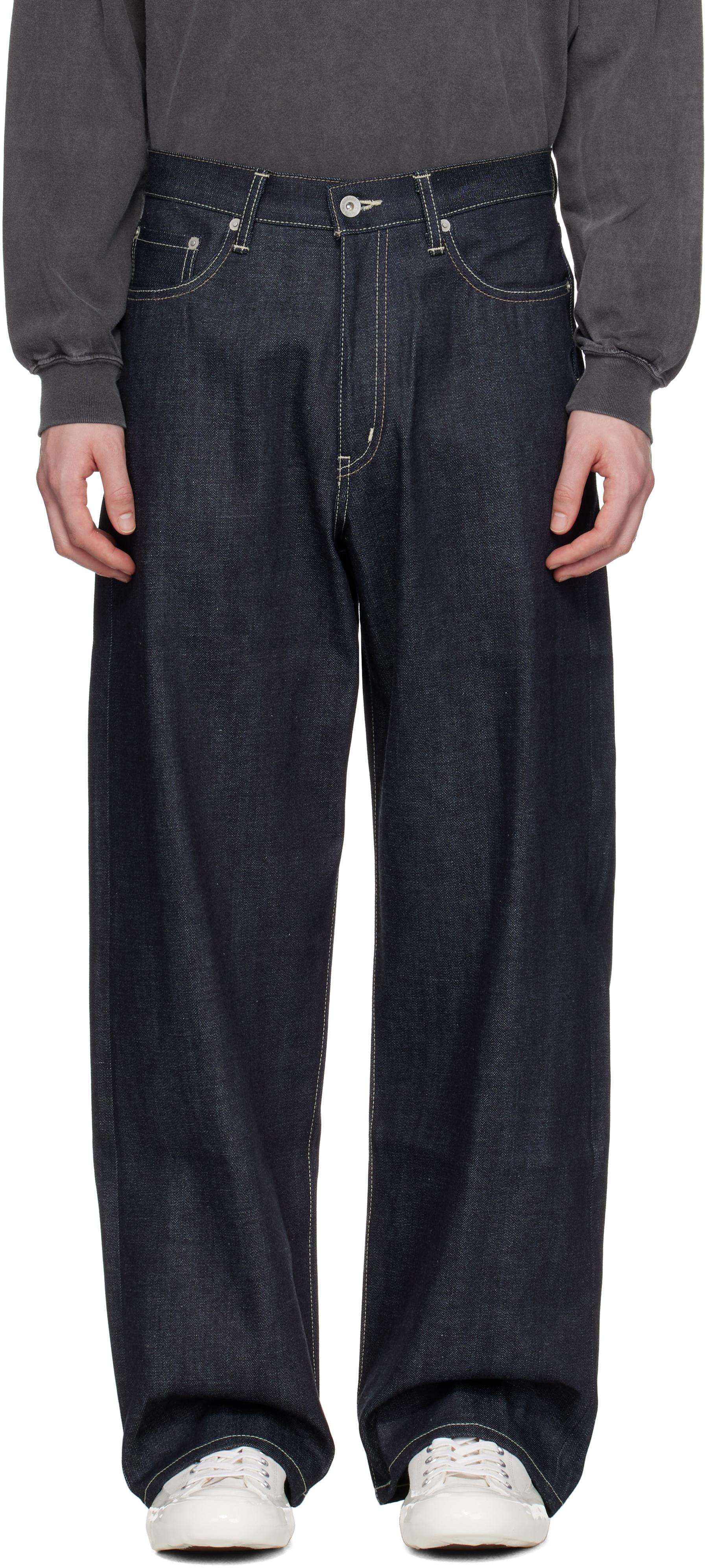 Neighborhood Rigid Denim Dp Wide Jeans in Black for Men | Lyst