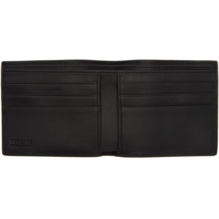 Lyst Versace Black Studded Wallet in Black for Men