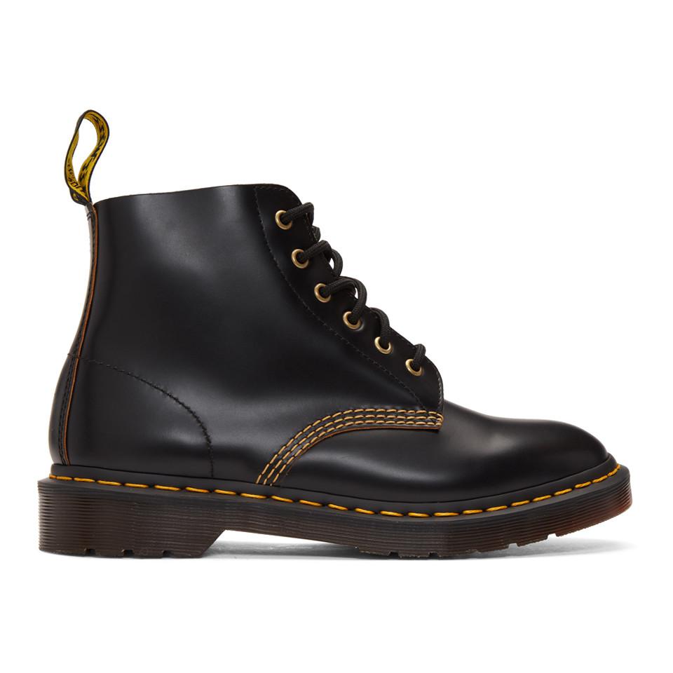 Dr. Martens Leather Black 101 Vintage Smooth Boots for Men | Lyst