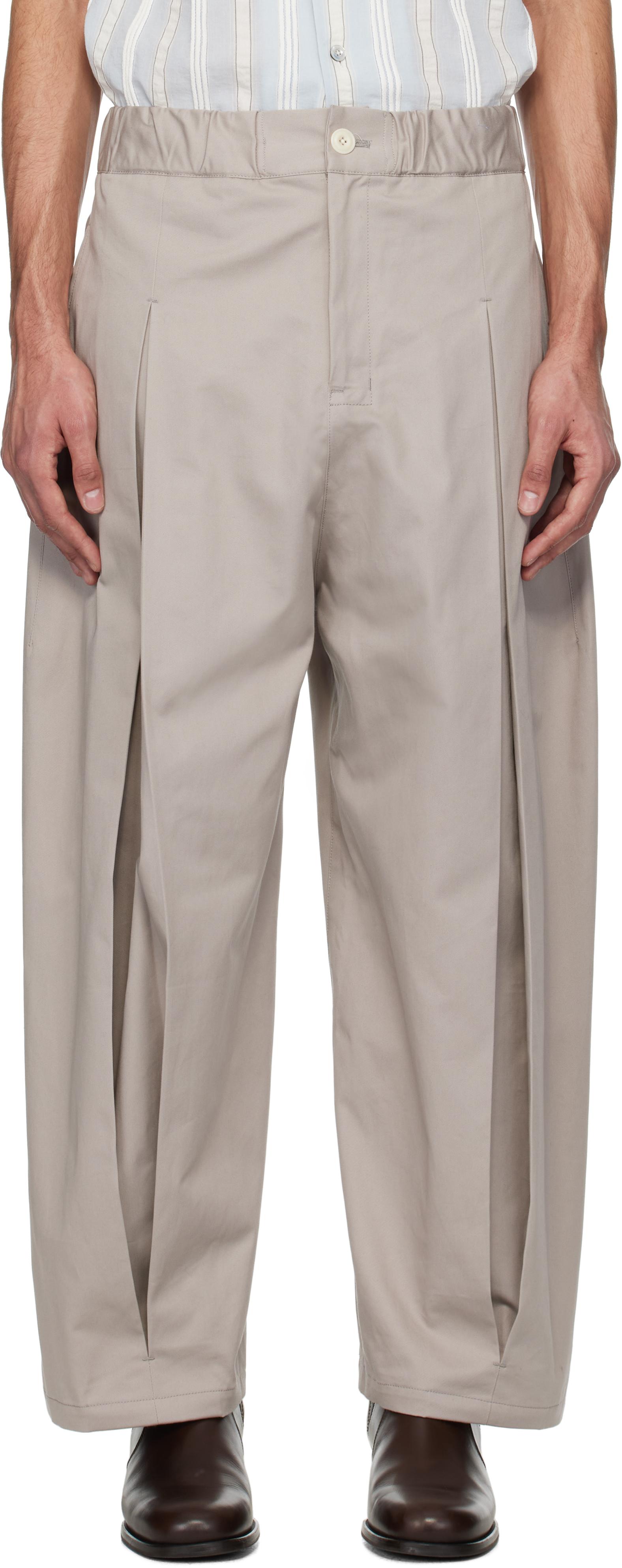 SAGE NATION Box Pleat Trouser for Men | Lyst