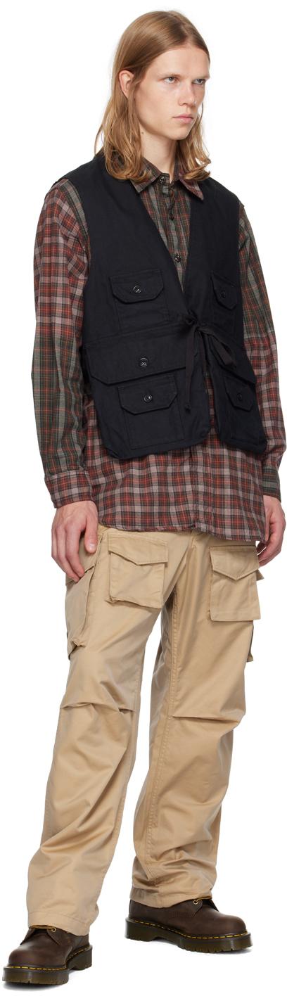 Engineered Garments メンズ ブラック Enginee Garments Fowl ベスト 