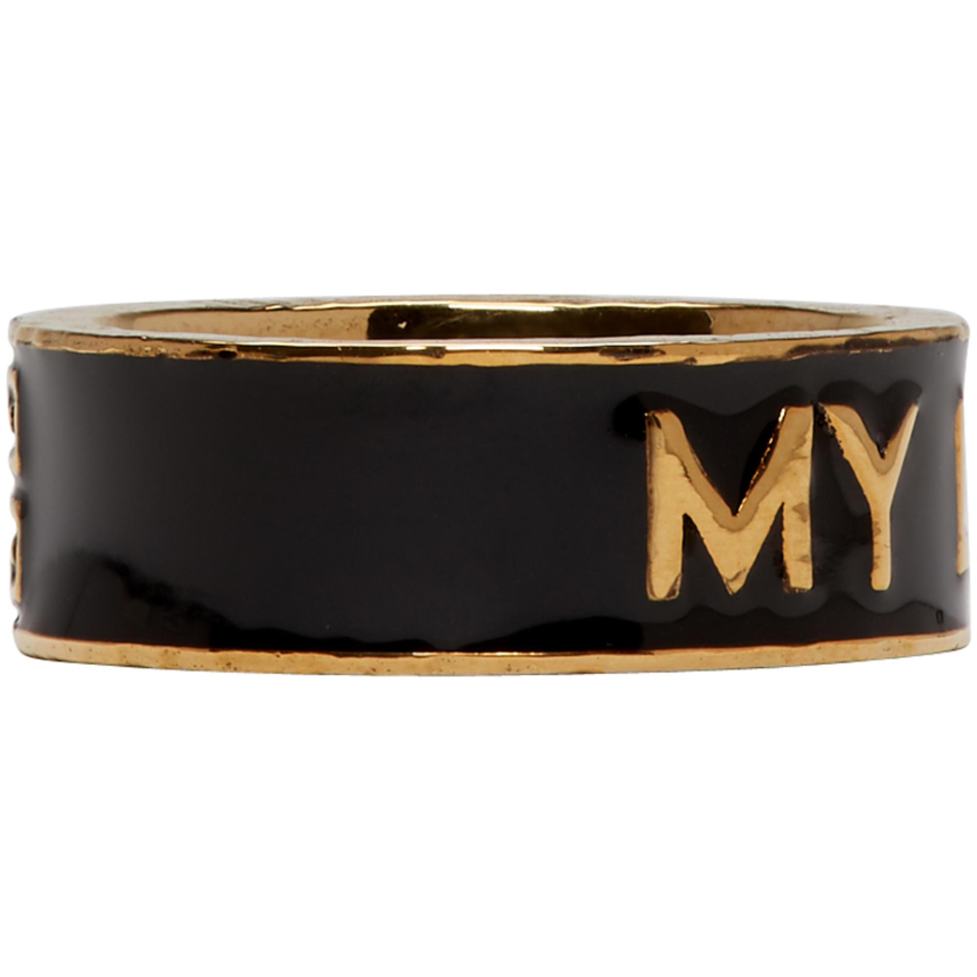 Givenchy Gold And Black My Love 4g Ring in Metallic for Men - Lyst