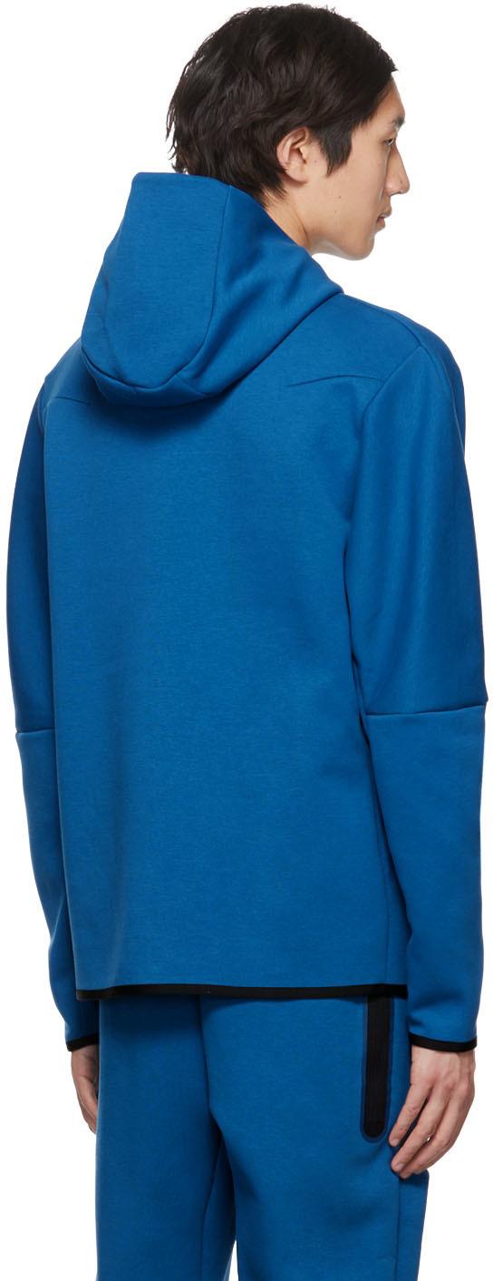 Nike Blue Nsw Tech Fleece Hoodie for Men | Lyst