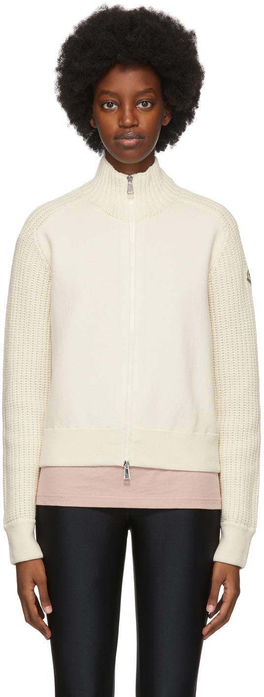 moncler white cardigan
