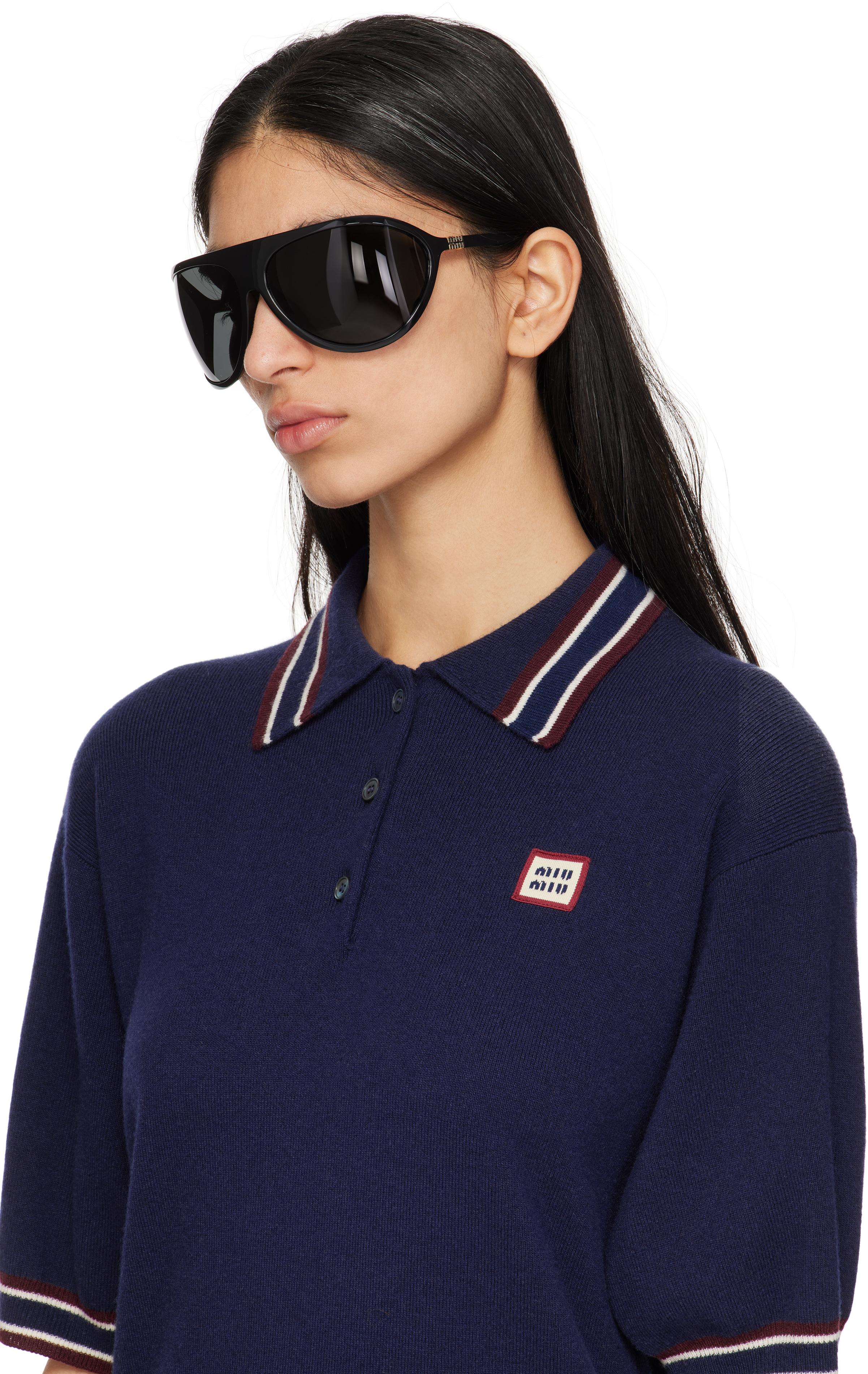 Miu Miu Miu Enigme Sunglasses in Black | Lyst