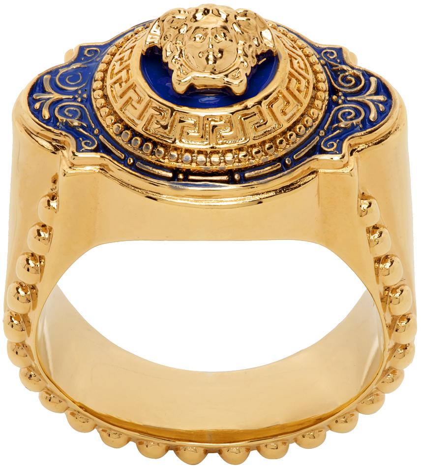 Versace Palmette Ring Gold | Versace US