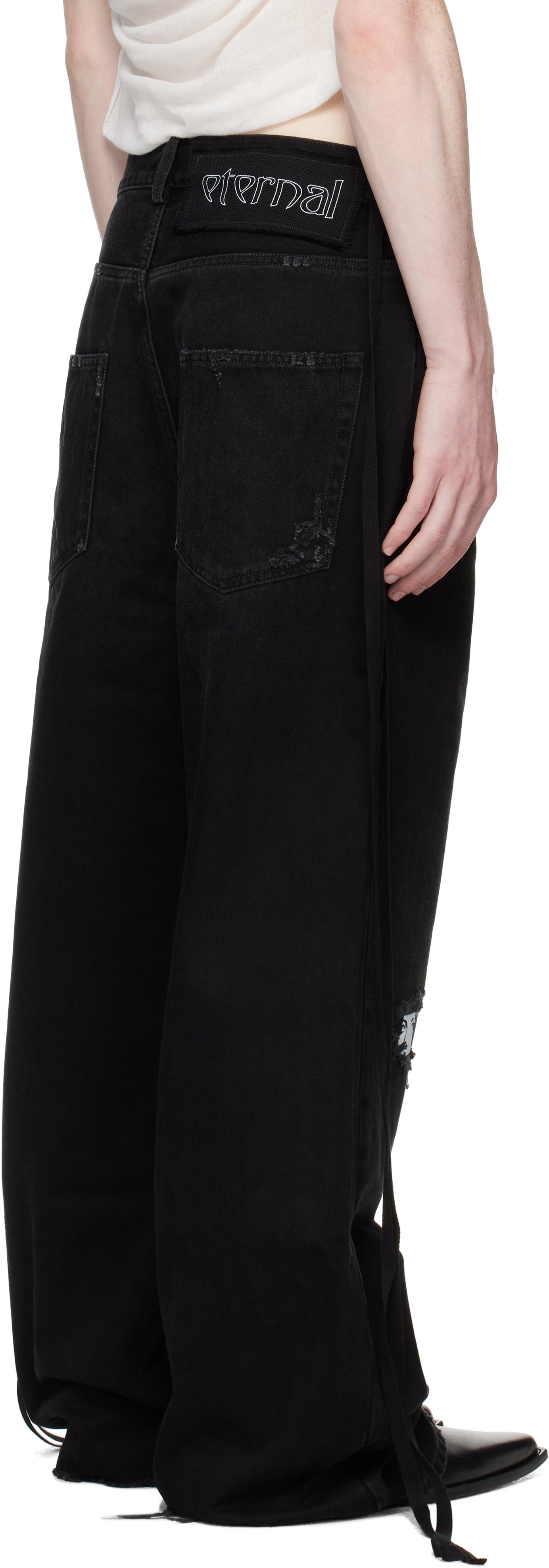 BTS グク着用 Ann Demeulemeester ロゴ ダメージ加工 ジーンズ ジョングク(グク) デニム・ジーパン(レディース) - 海外通販のBUYMA