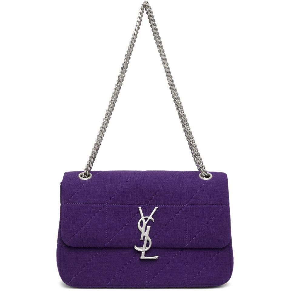Saint Laurent Mini Le 5 à Ysl Plaque Bag - Purple
