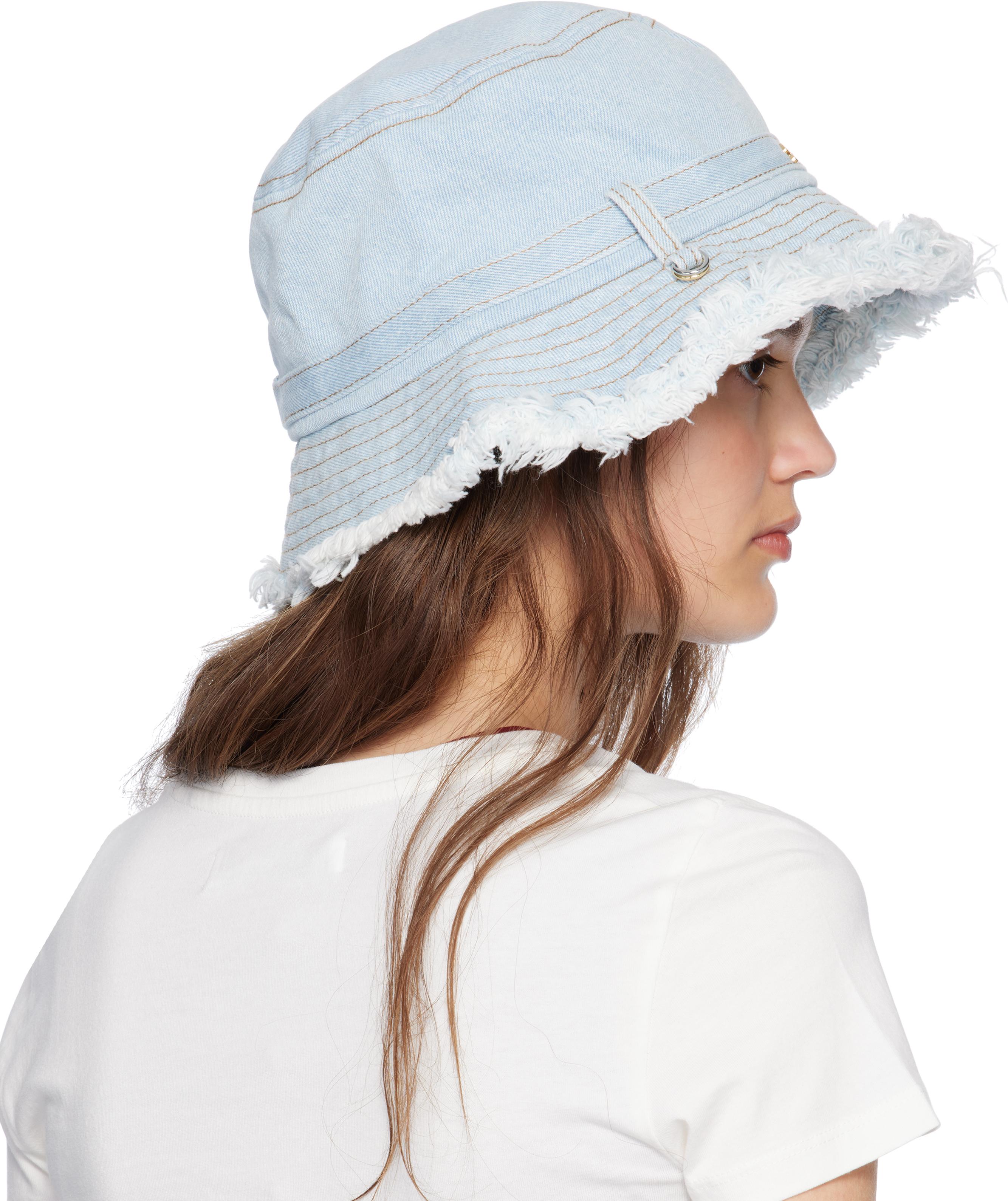 Ganni Logo Denim Beach Hat | Lyst Australia
