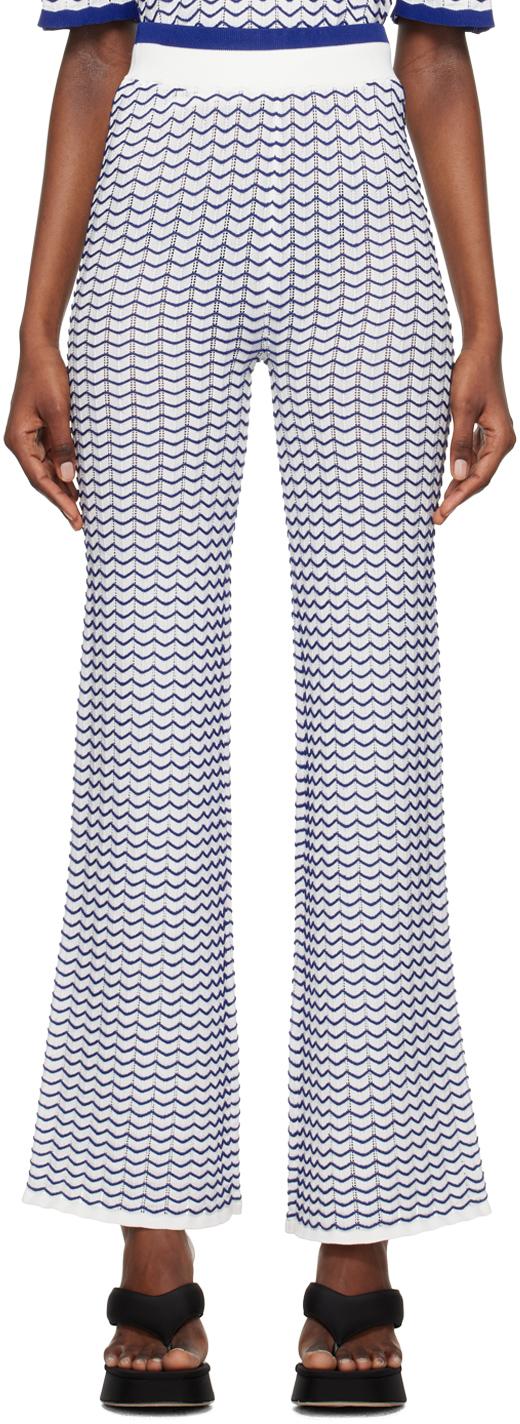 REMAIN Birger Christensen White 3d Wave Lounge Pants | Lyst