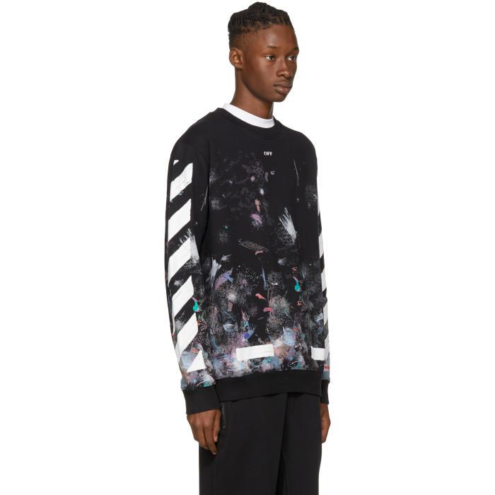 Off-White c/o Virgil Abloh Brushed Galaxy Sweatshirt in Black for Men |  Lyst Canada