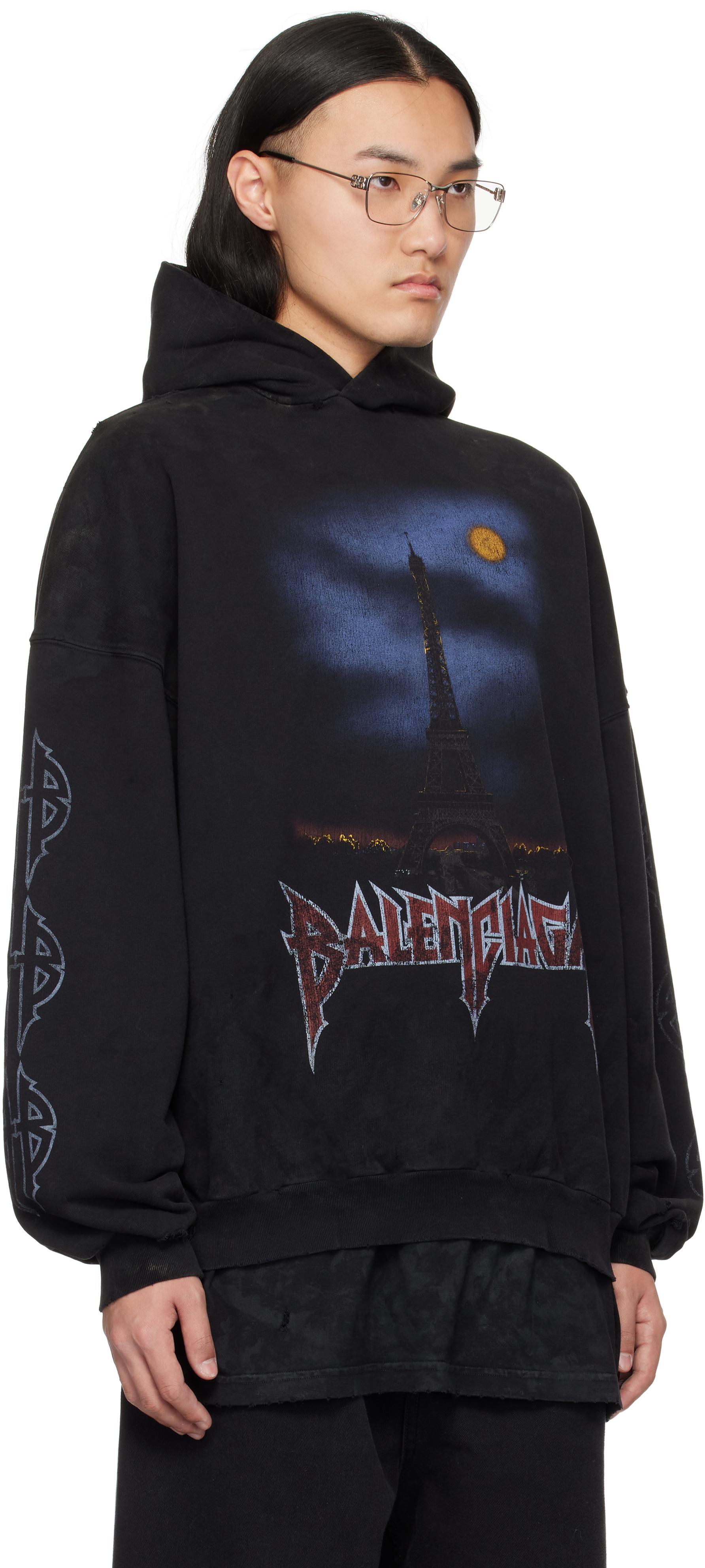 Balenciaga Paris Moon Hoodie in Blue for Men | Lyst Canada