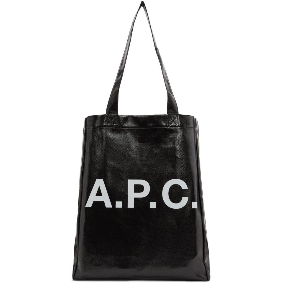 A.P.C. Black Coated Canvas Lou Tote for Men | Lyst Canada