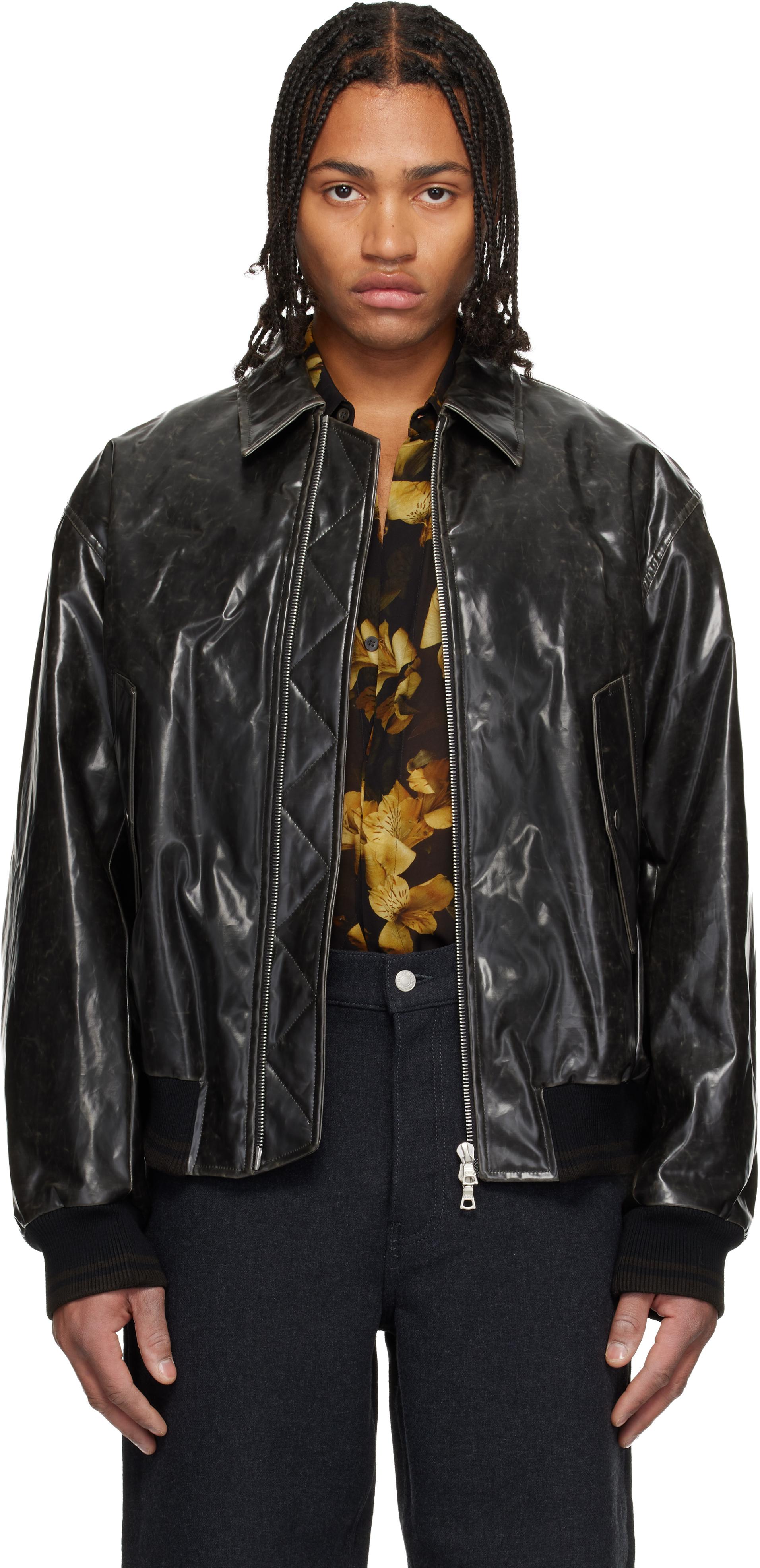 Dries Van Noten Black Zip Bomber Jackets for Men - Up to 69% off
