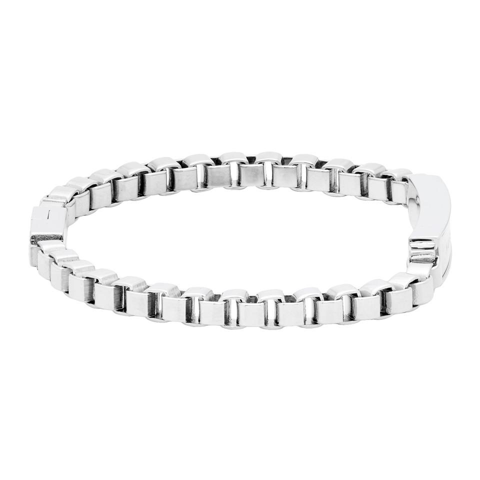 BOSS by HUGO BOSS Silver E-chain Bracelet in Metallic for Men - Lyst