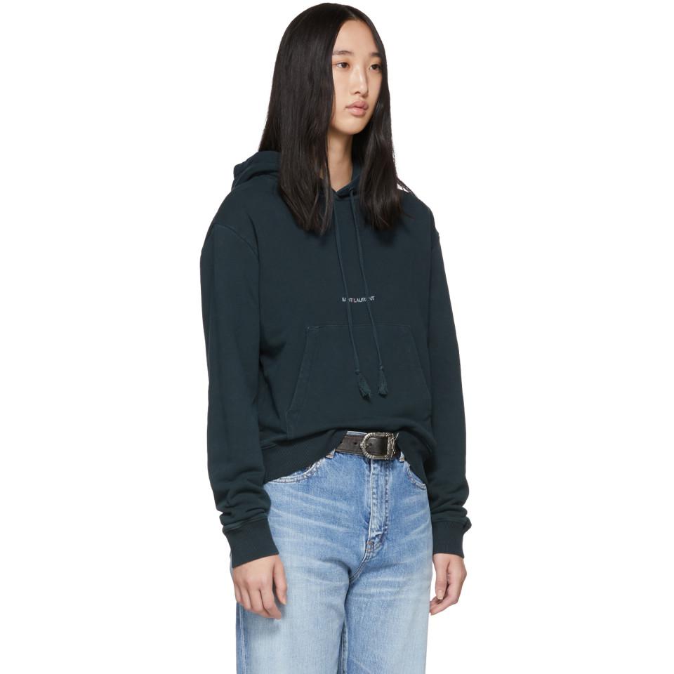 saint laurent green hoodie