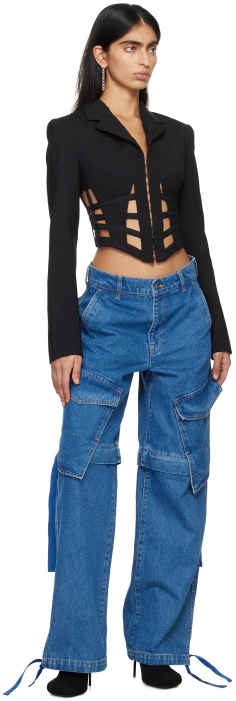 【関税込み】Dion Lee ブラック クロップド ボンバージャケット レディース Dion Lee ジャケット | オンラインセールは最大68