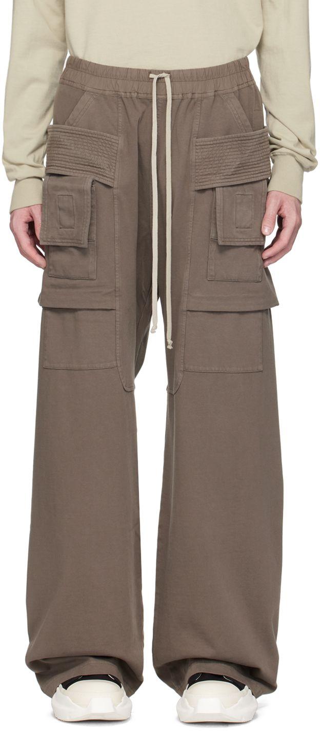 Rick Owens DRKSHDW Gray Quilted Cargo Pants in Brown for Men | Lyst