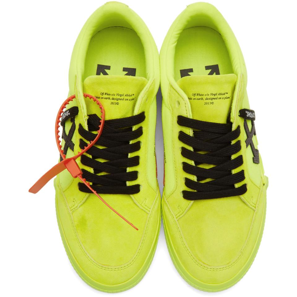 Off-White c/o Virgil Abloh Low Vulcanized Yellow Sneakers EU44