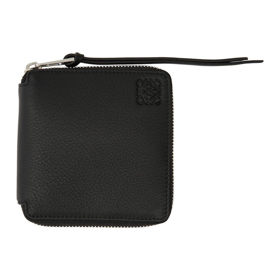Loewe Leather Black Metallic Rainbow Square Zip Wallet for Men - Lyst