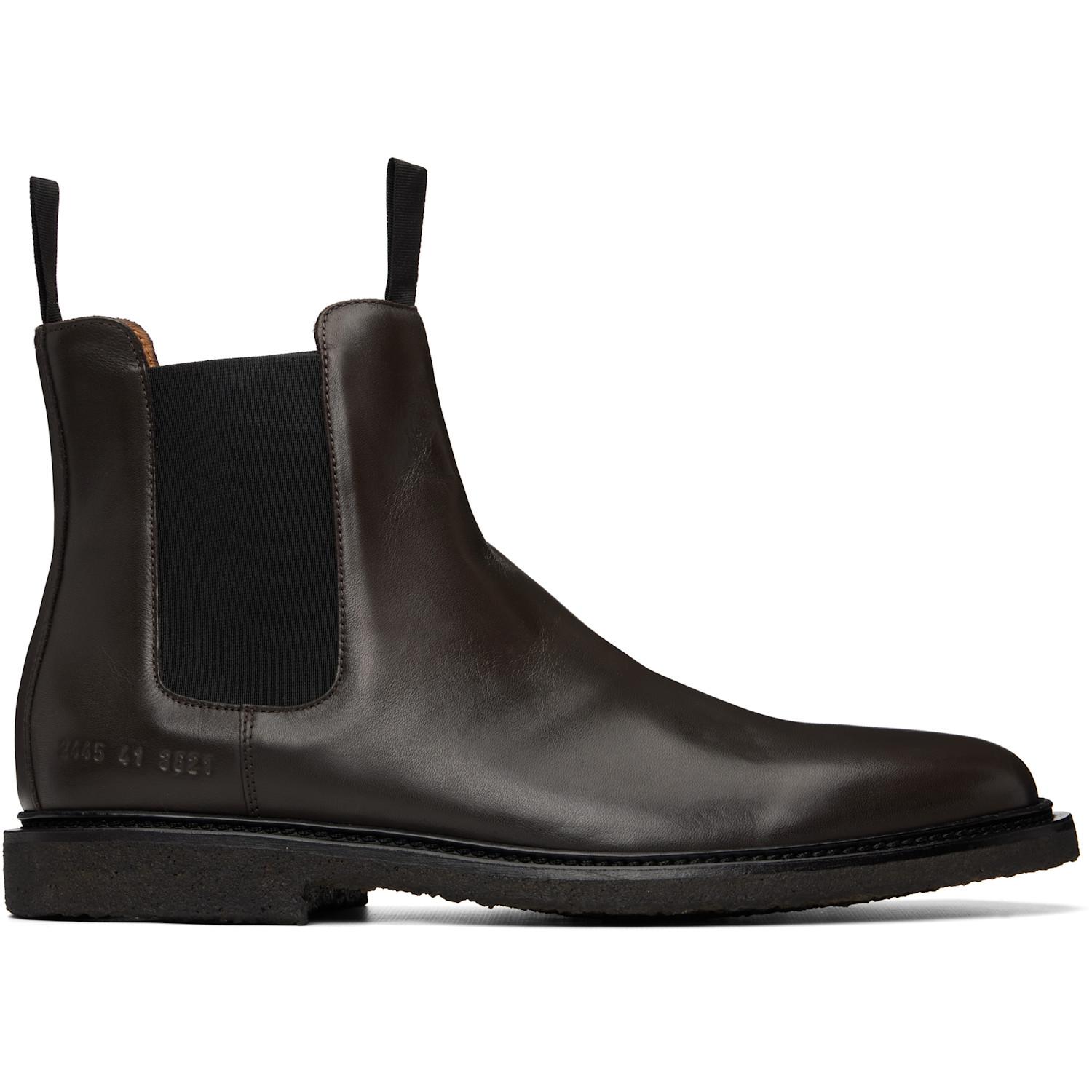 Common Projects Black Leather Chelsea Boots Leather Chelsea Mens Common Projects Chelsea Boots Leather  main image 3