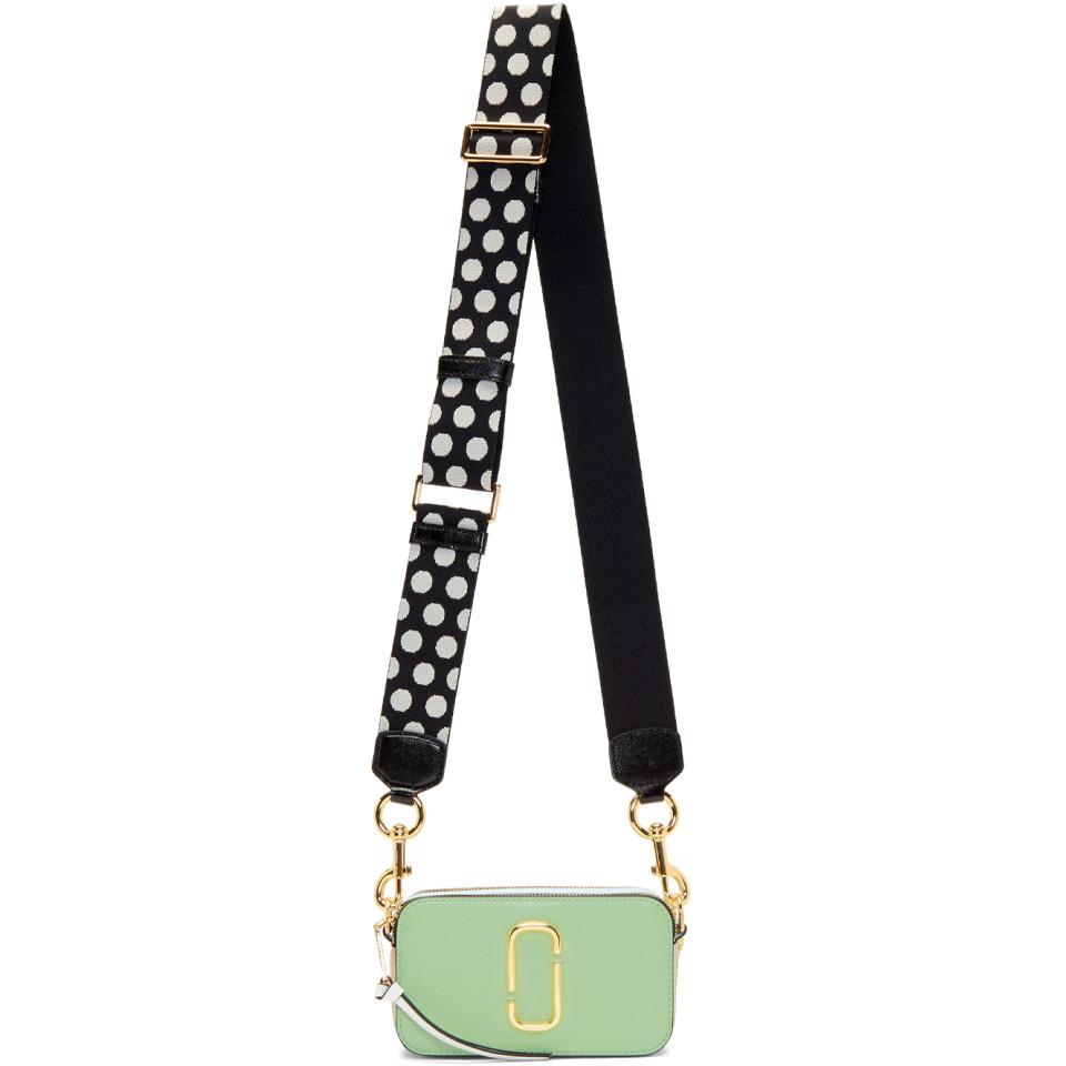 Women's Marc Jacobs Small Snapshot Leather Crossbody Bag, Mint Green