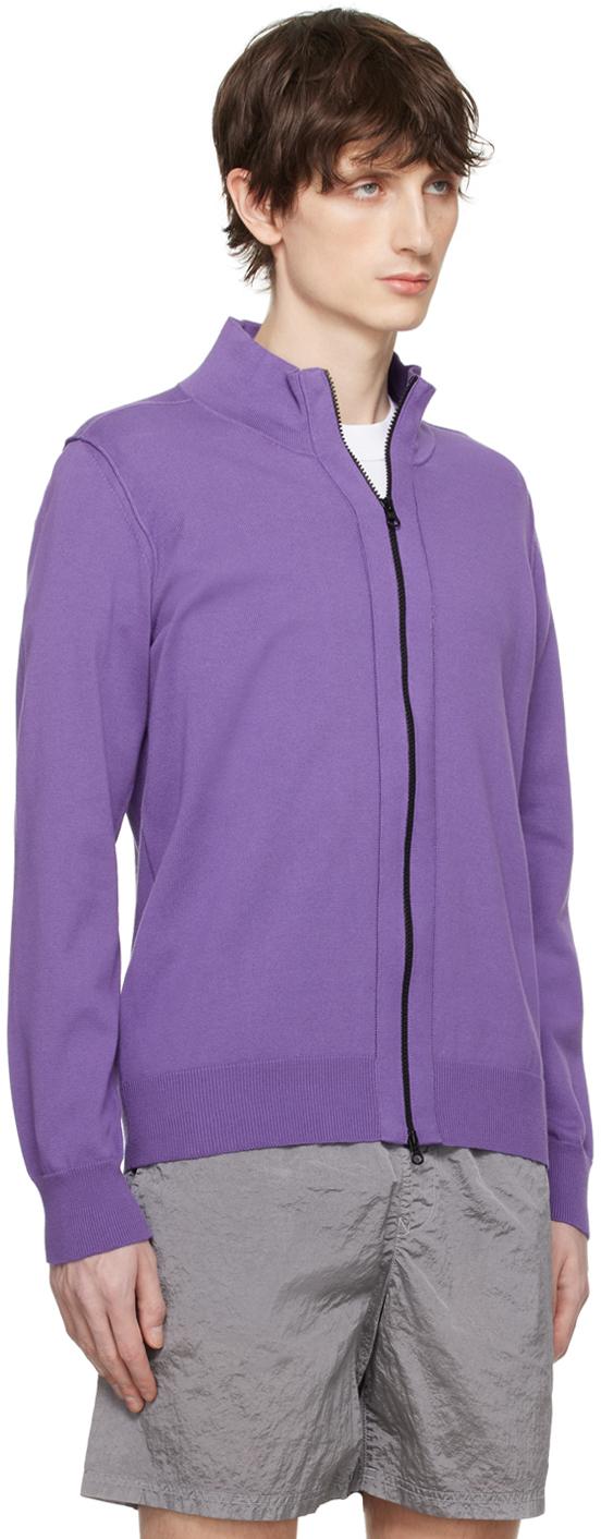 Stone Island メンズ パープル ロゴパッチ セーター セーター & ニット