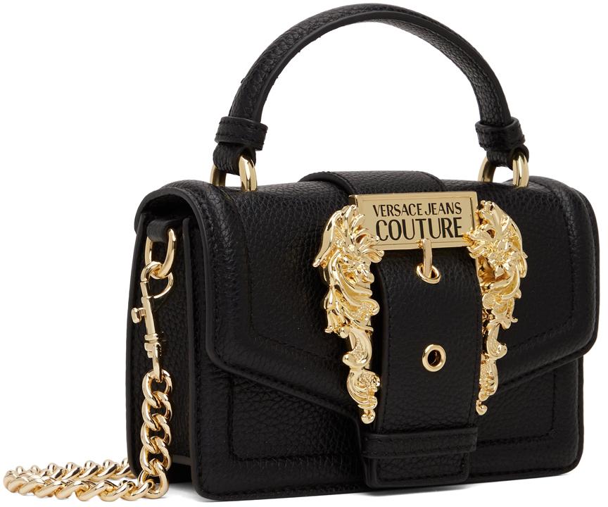 Versace Jeans Couture women Logo couture handbags black - gold