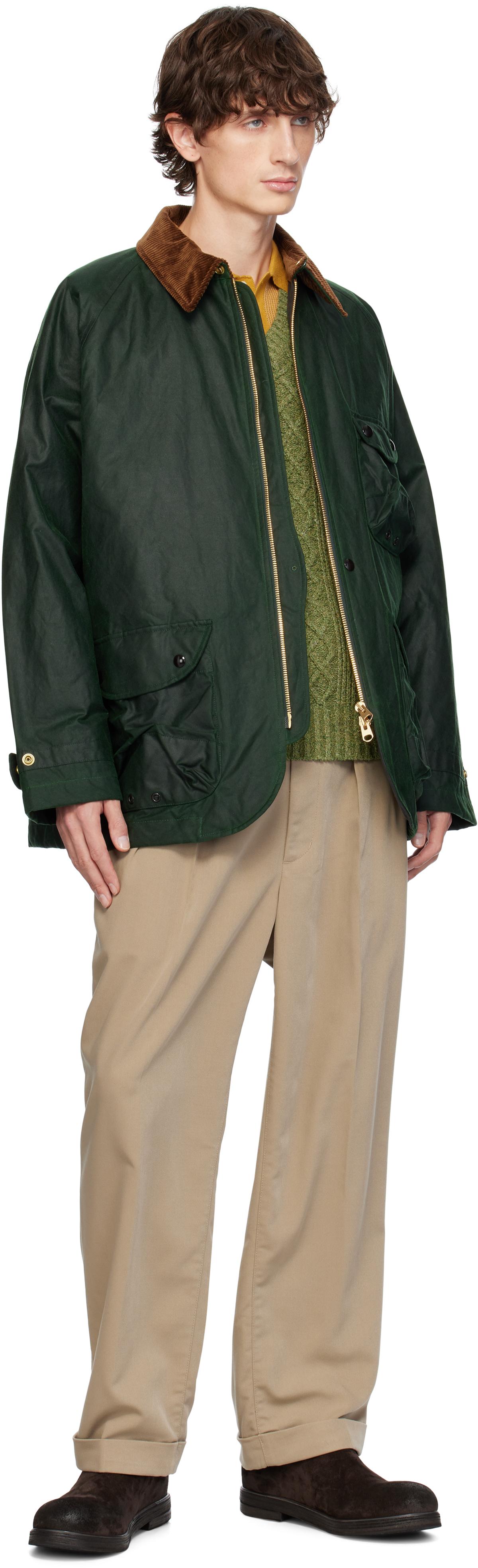 Coverall Jacket Waxed Green Jacket Drake's Waxed Coverall Jacket
